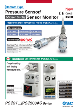 Pressure Sensor/ Rohs 3-Screen Display Sensor Monitor IP65