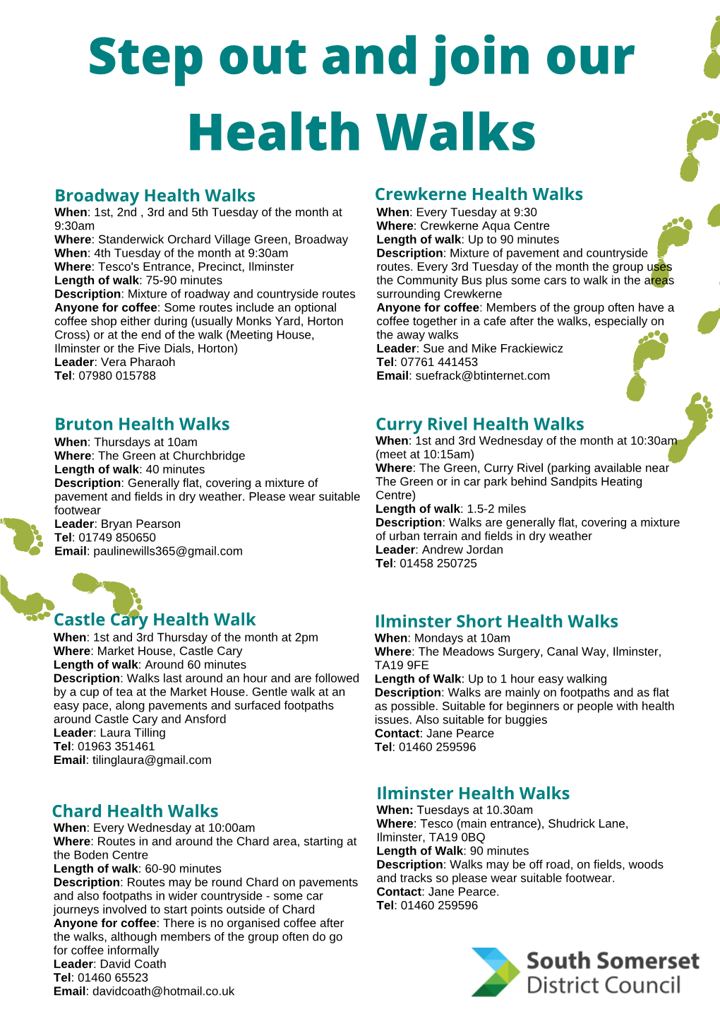 Step out and Join Our Health Walks