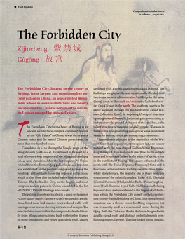 The Forbidden City Zǐjìnchéng ​紫禁城 Gùgōng ​故 宫