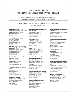 New York State Continuing Legal Education Board