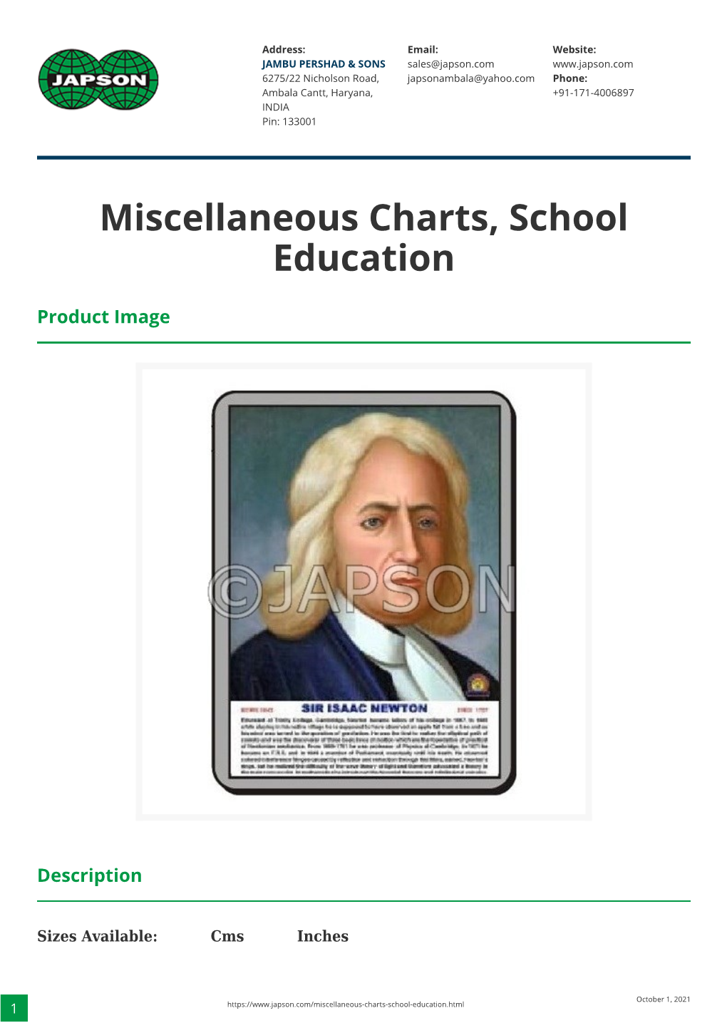 Miscellaneous Charts, School Education