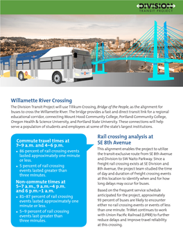 Willamette River Crossing Rail Crossing Analysis at SE 8Th