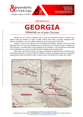 GEORGIA TREKKING En El Gran Cáucaso