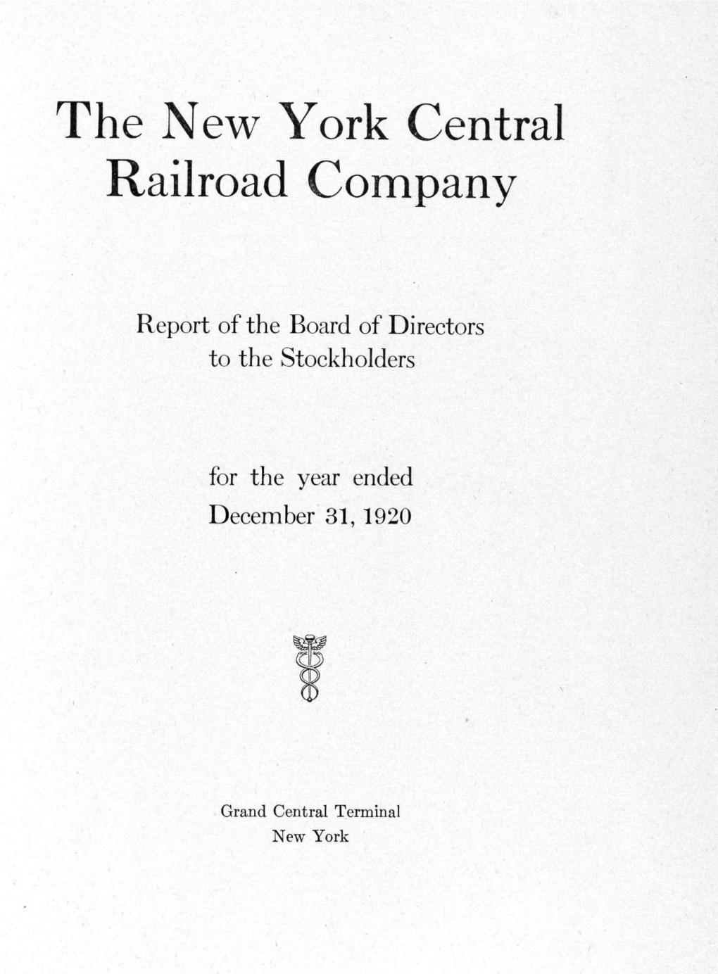 The New York Central Railroad Company