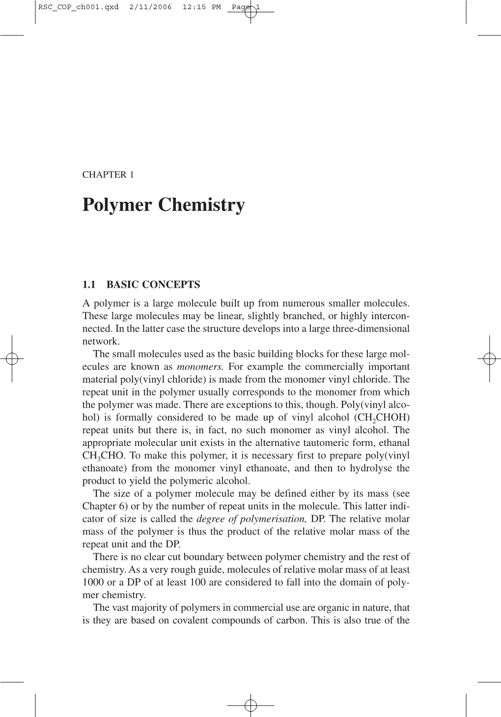 Polymer Chemistry