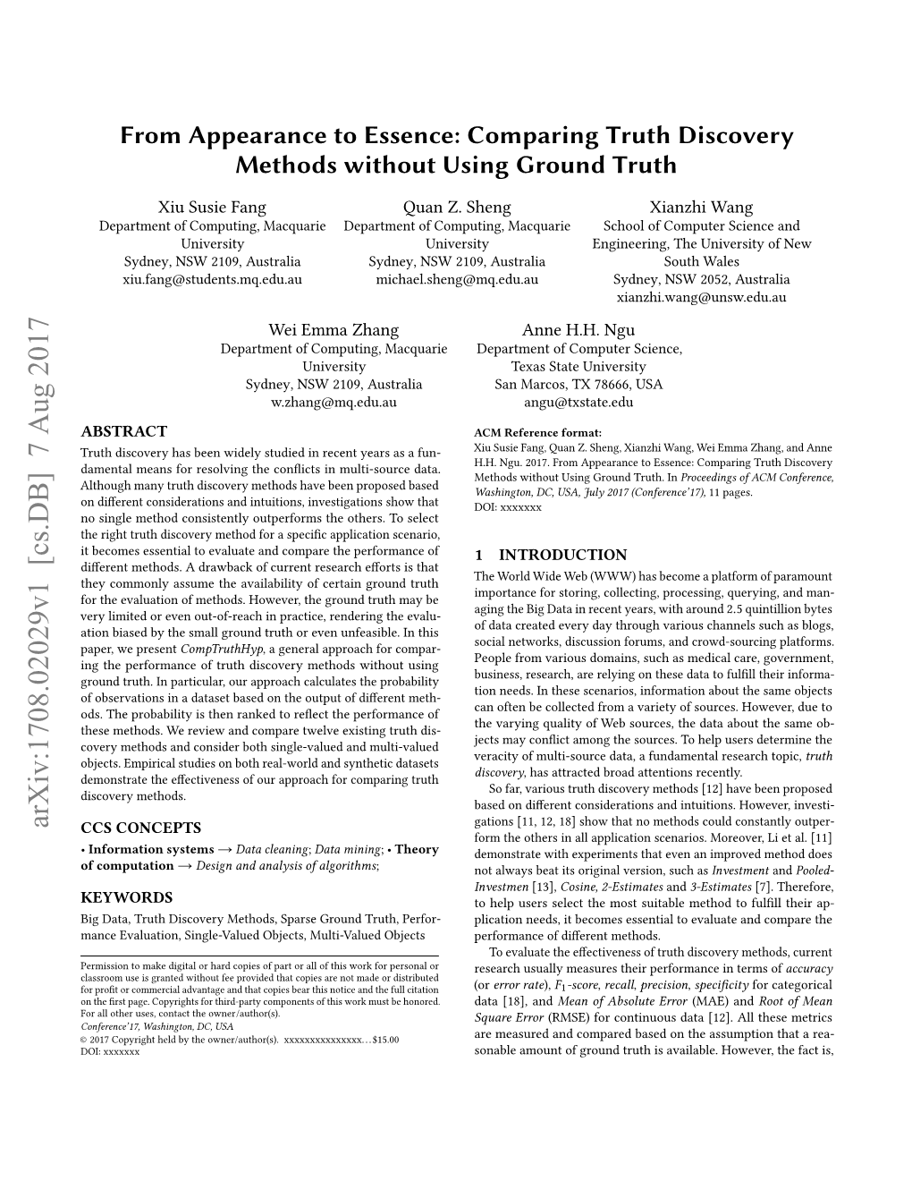 Comparing Truth Discovery Methods Without Using Ground Truth