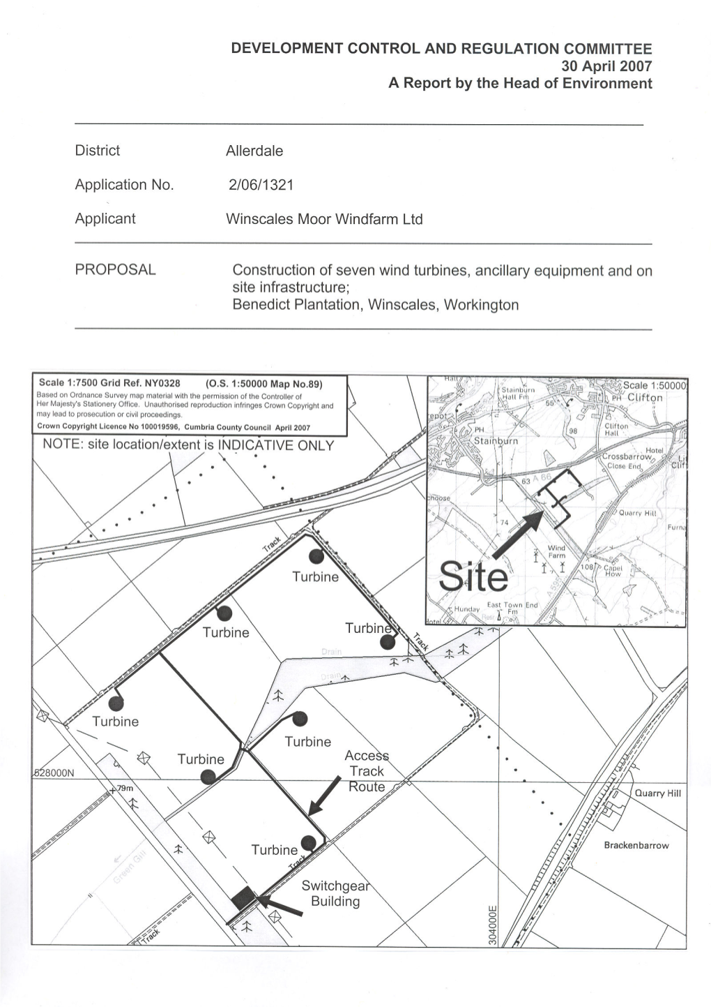 (Item 9) Application No. 2-06-1321 Winscales Moor Wind Farm