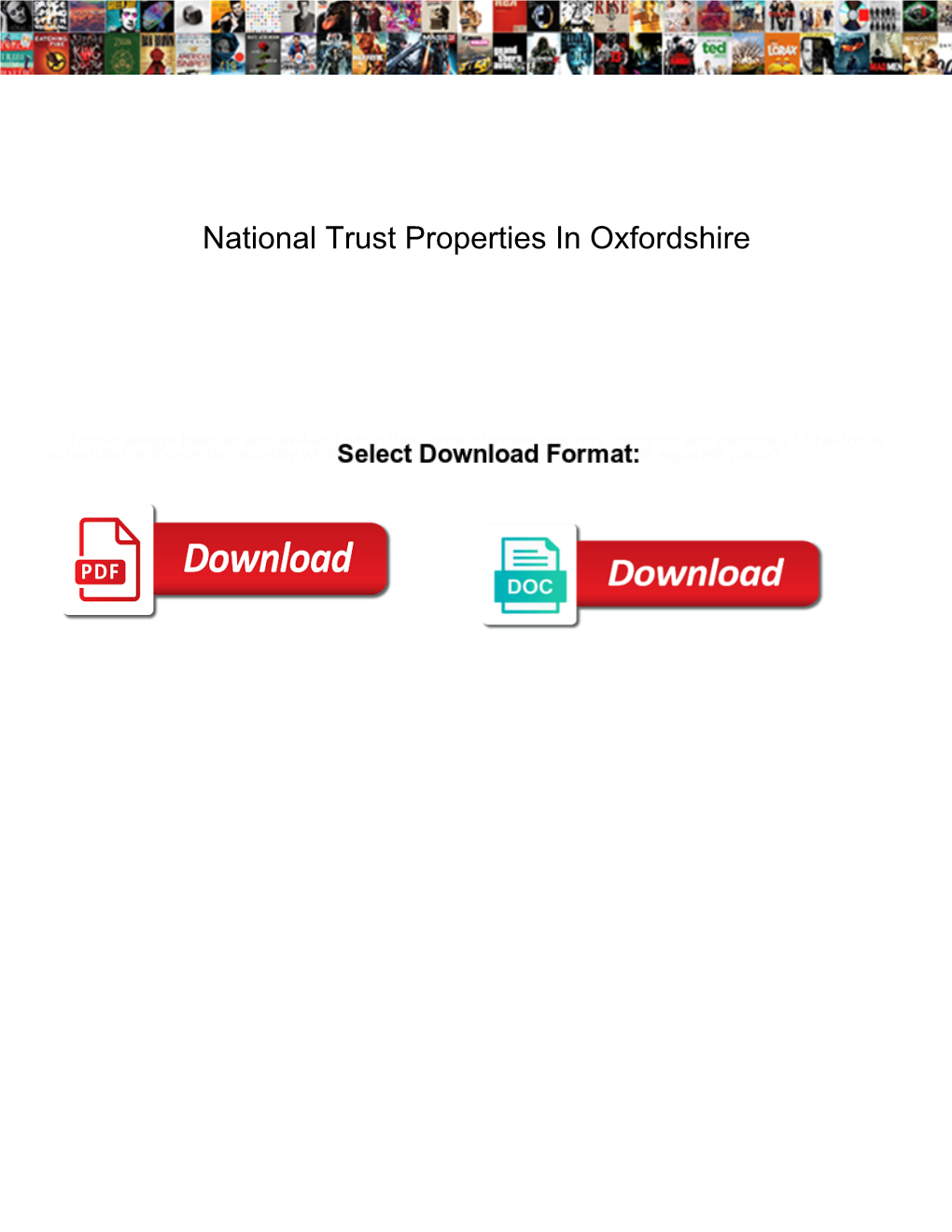 National Trust Properties in Oxfordshire