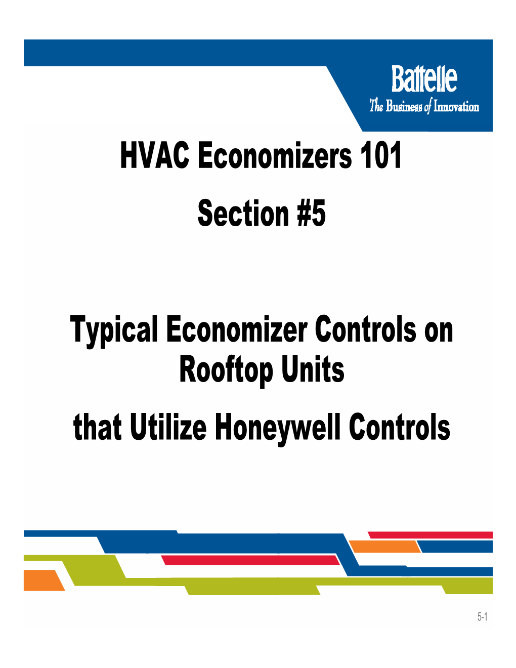 Typical Economizer Controls of Rooftop