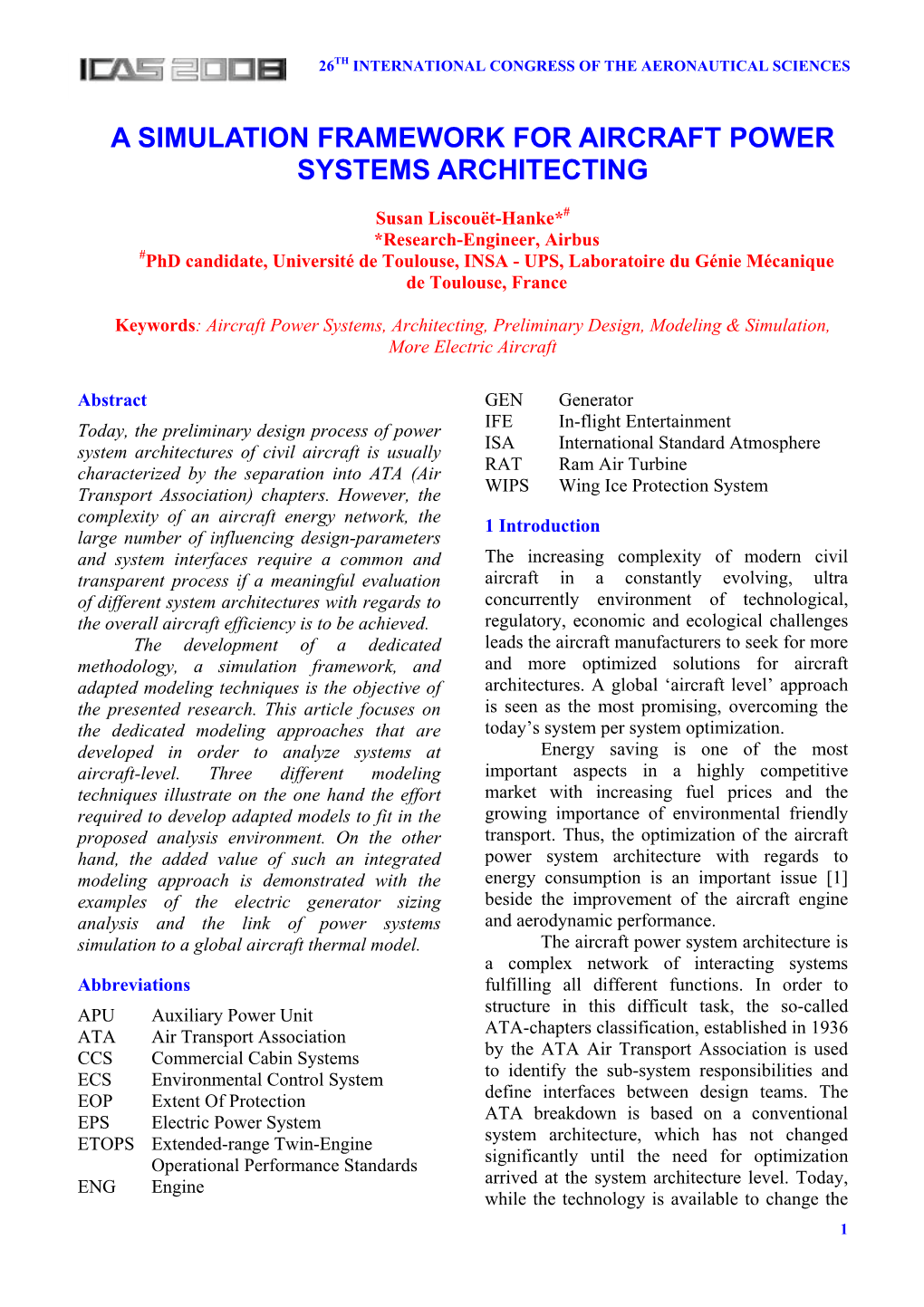 A Simulation Framework for Aircraft Power Systems Architecting