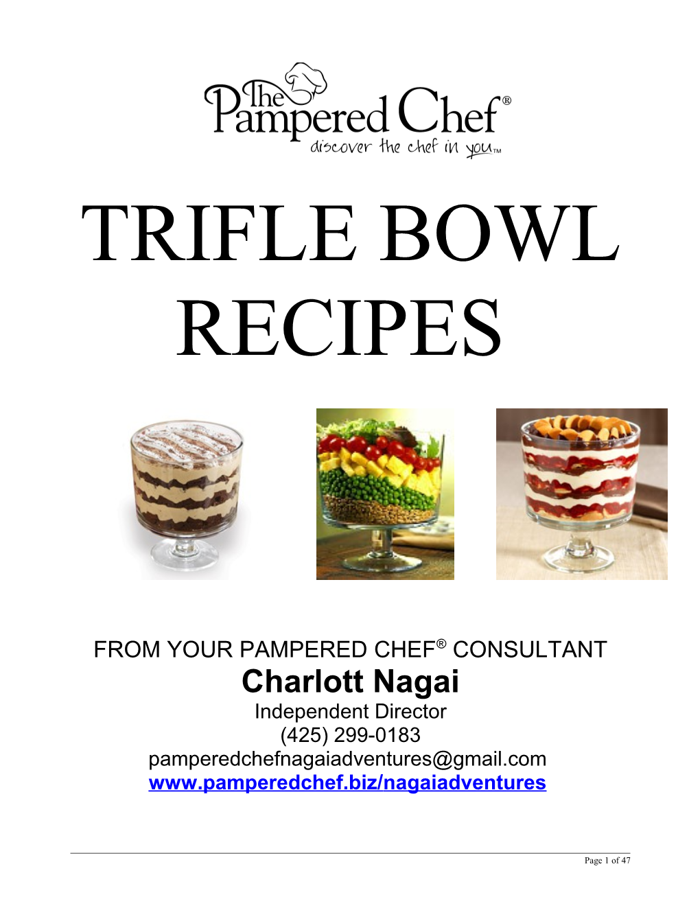 Trifle Bowl Recipes from Your Pampered Chef Consultant