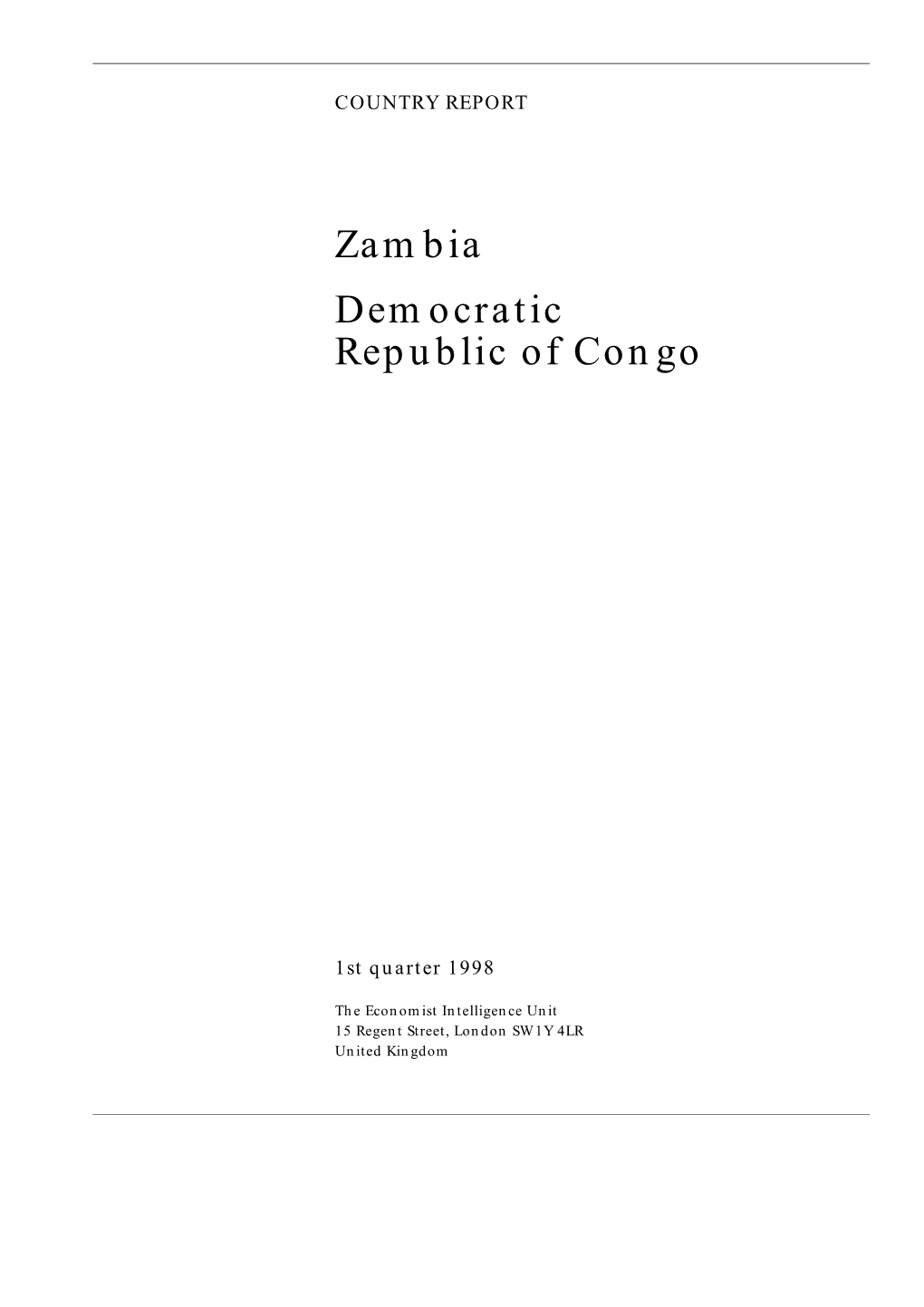 Zambia Democratic Republic of Congo