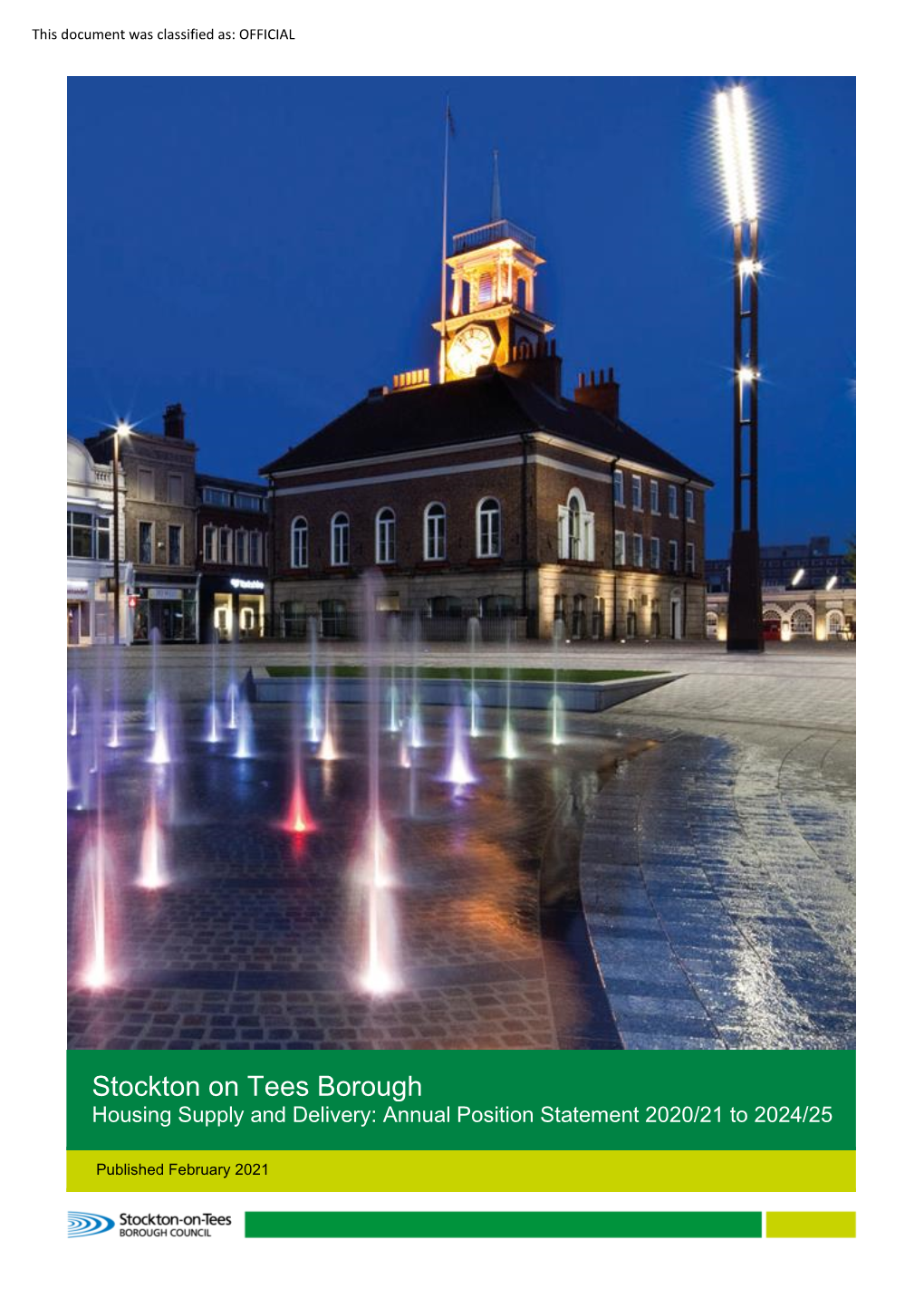 Stockton on Tees Borough Housing Supply and Delivery Annual