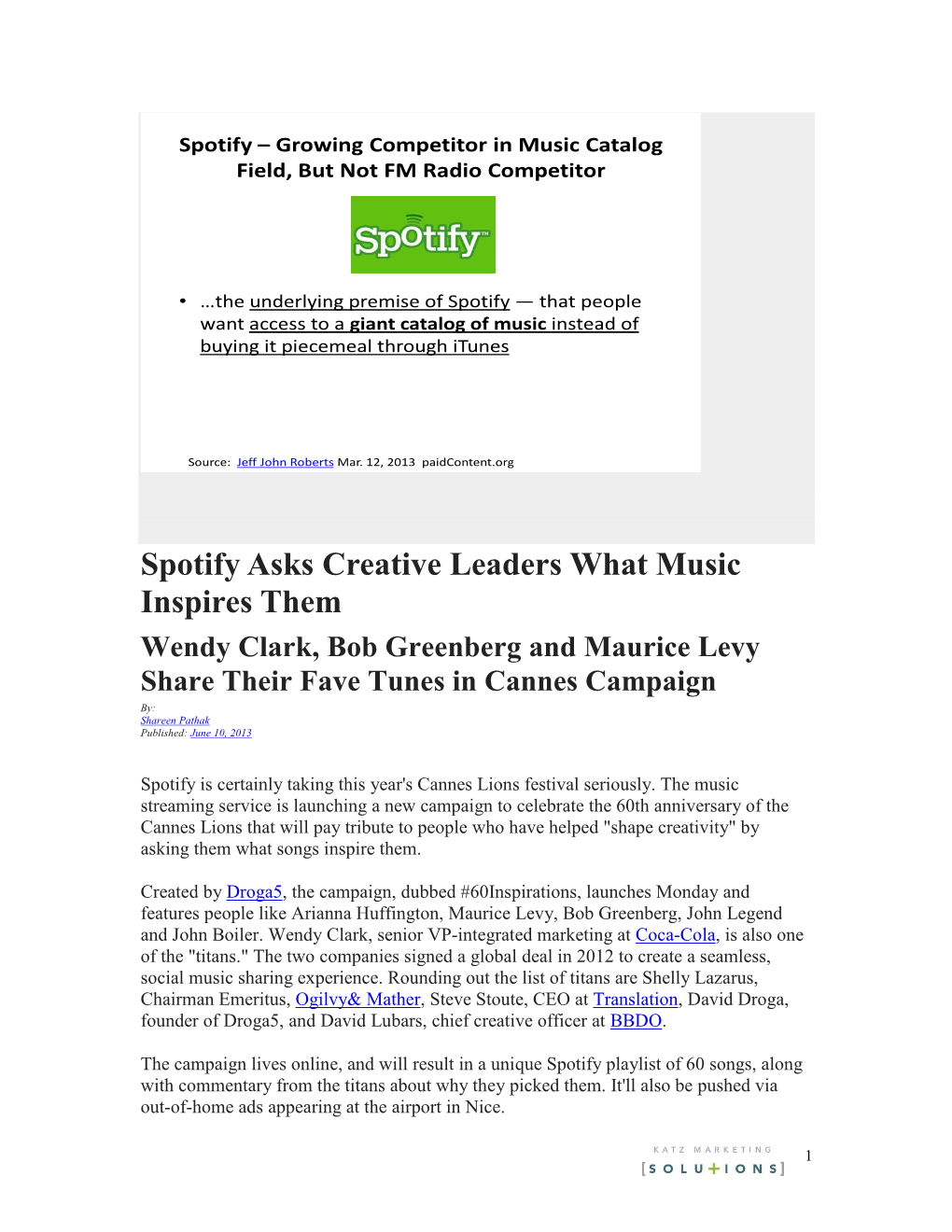 Spotify Asks Creative Leaders What Music Inspires Them