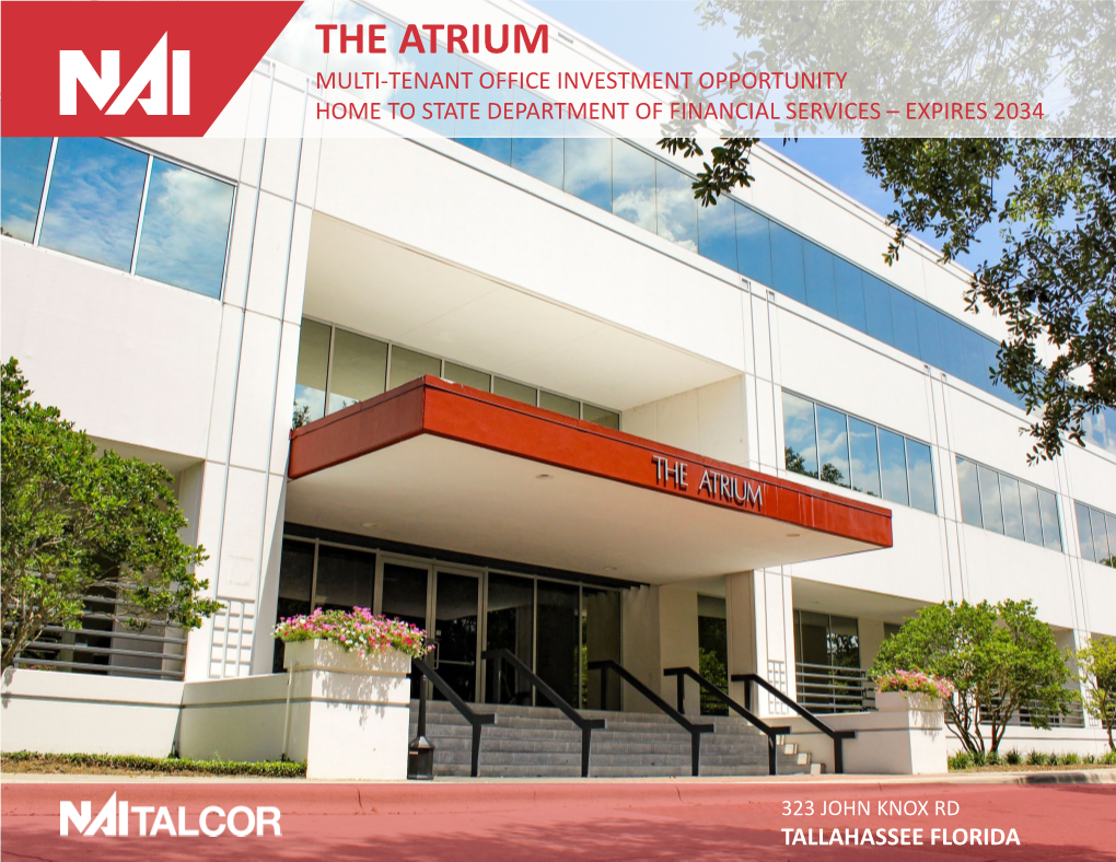 The Atrium Multi-Tenant Office Investment Opportunity Home to State Department of Financial Services – Expires 2034