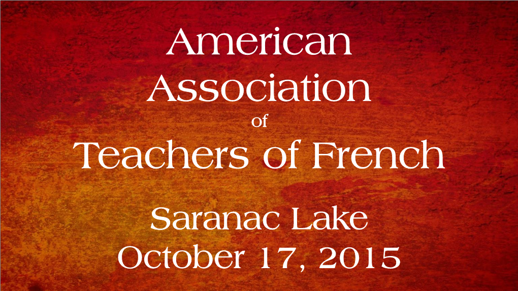 Saranac Lake October 17, 2015