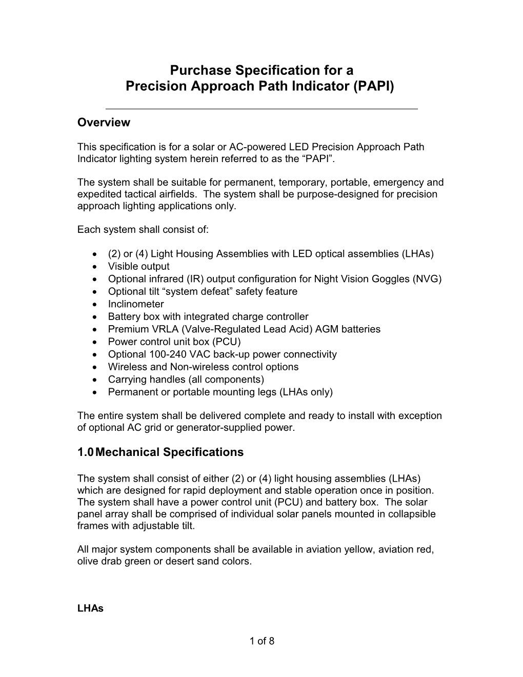 Precision Approach Path Indicator (PAPI)