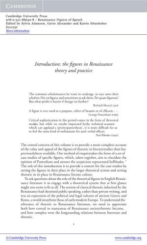 The Figures in Renaissance Theory and Practice