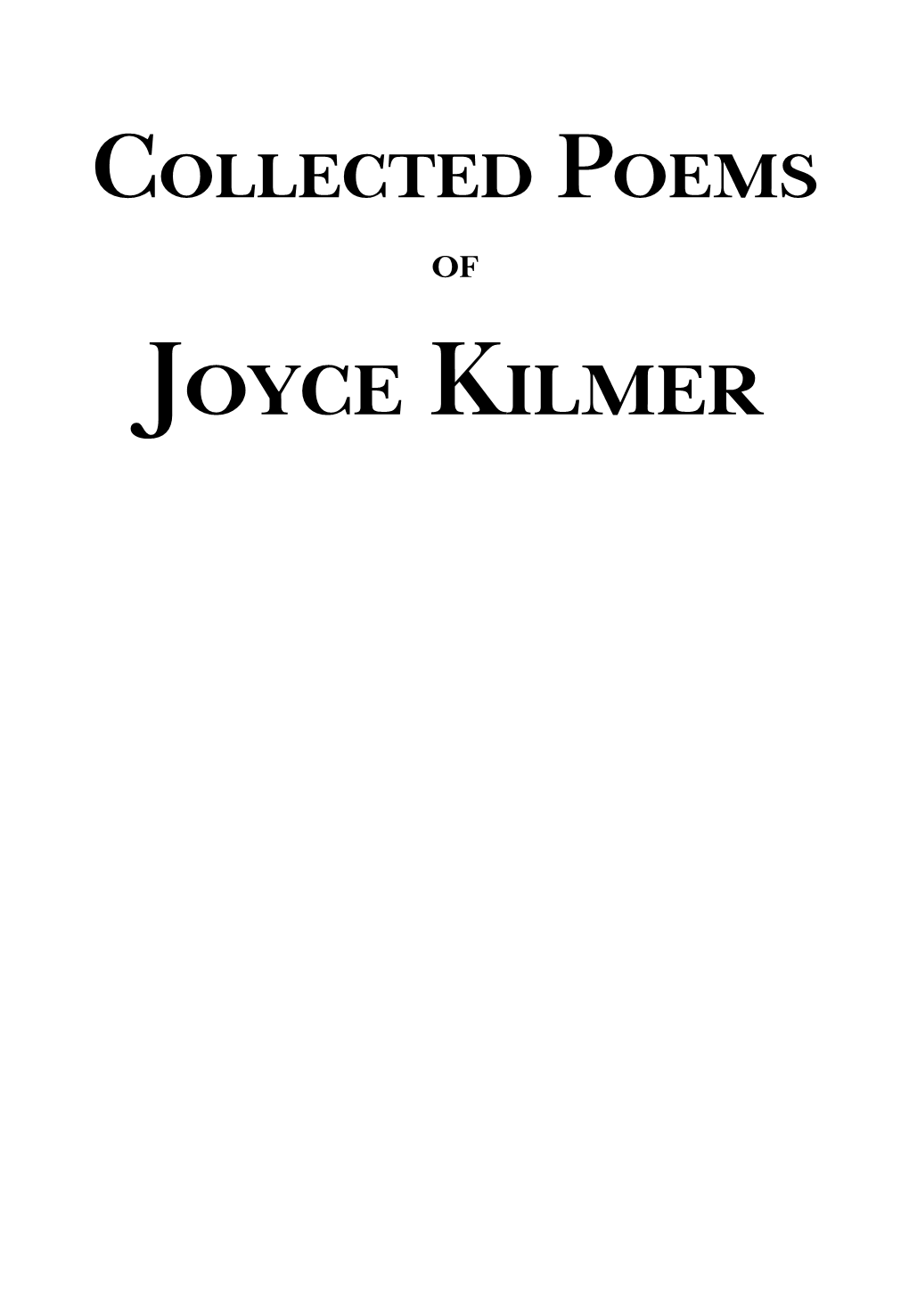 Joyce Kilmer