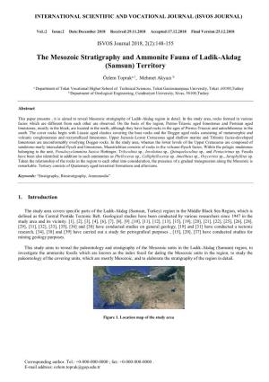 The Mesozoic Stratigraphy and Ammonite Fauna of Ladik-Akdag (Samsun) Territory