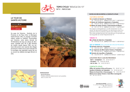 Le Tour De Sainte-Victoire Topo Cyclo “Boucle Du