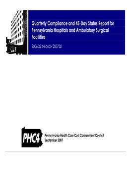 2007Q1 Compliance Report