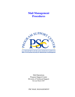 Mail Management Procedures