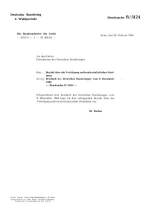Deutscher Bundestag 4. Wahlperiode Drucksache IV/ 3124