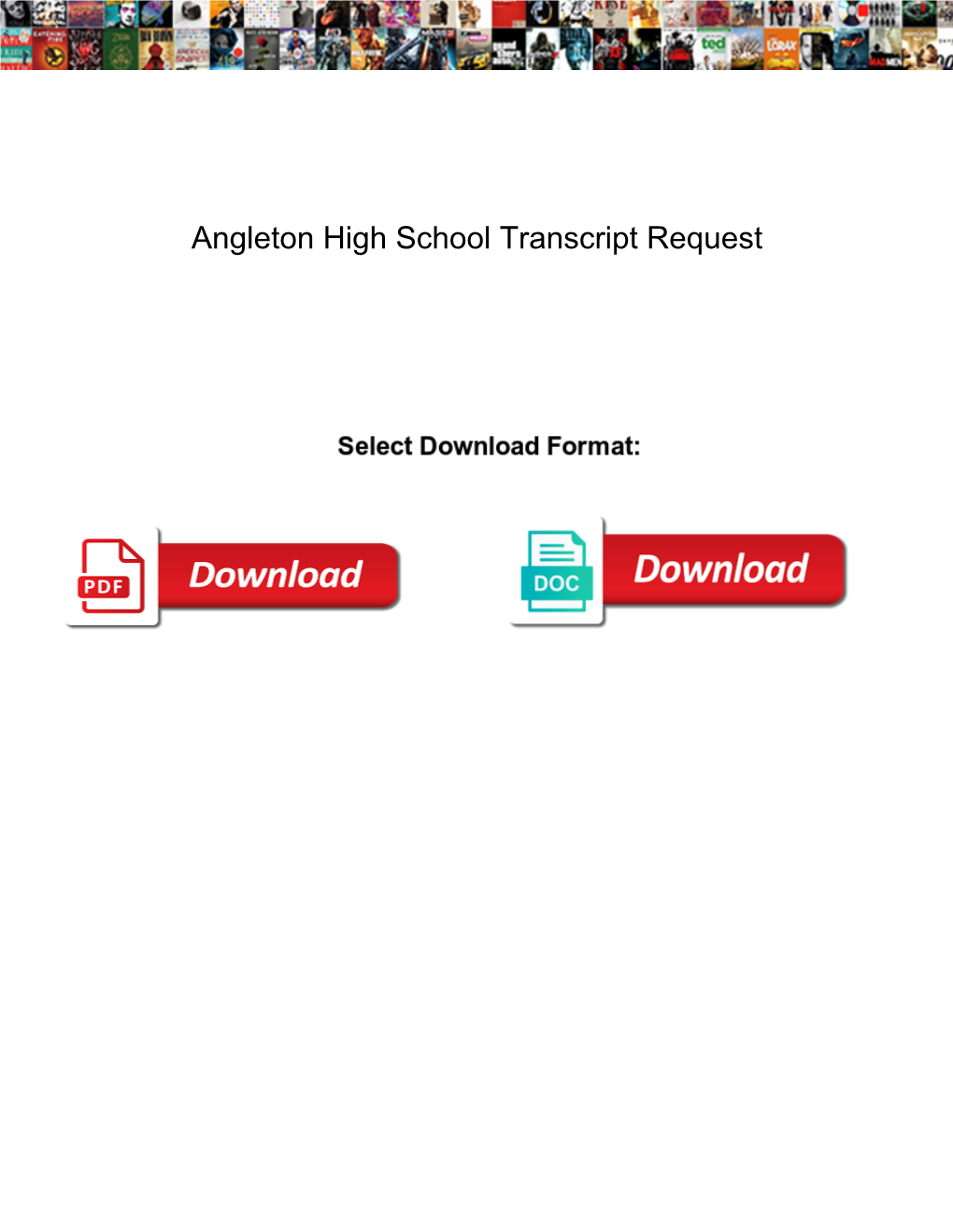 Angleton High School Transcript Request