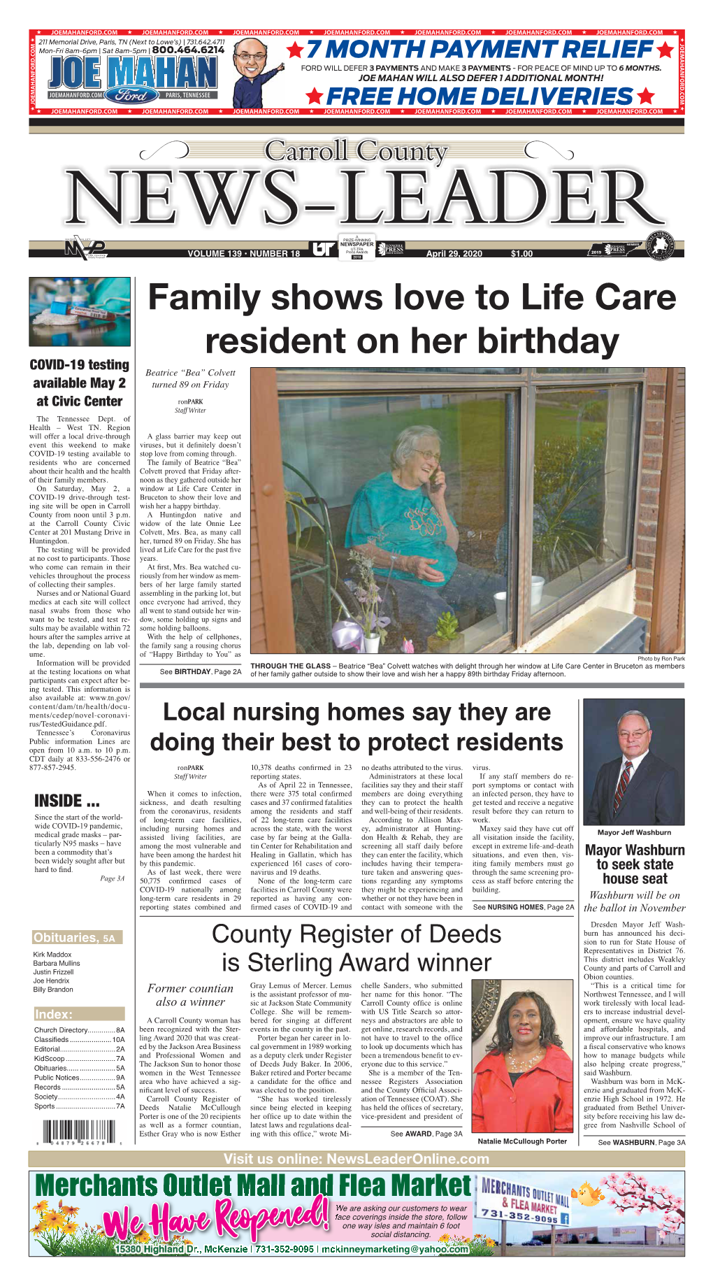 Family Shows Love to Life Care Resident on Her Birthday