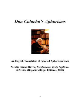 Don Colacho's Aphorisms