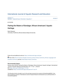 African Americans' Aquatic Heritage