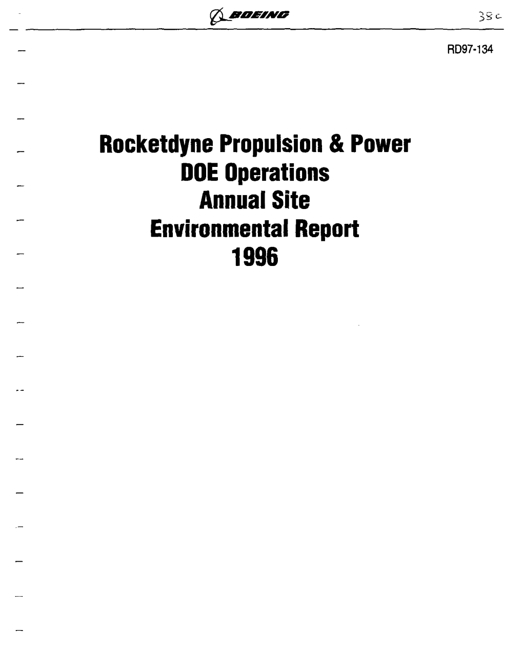 1996 Annual Site Environmental Report. Santa Susana Field