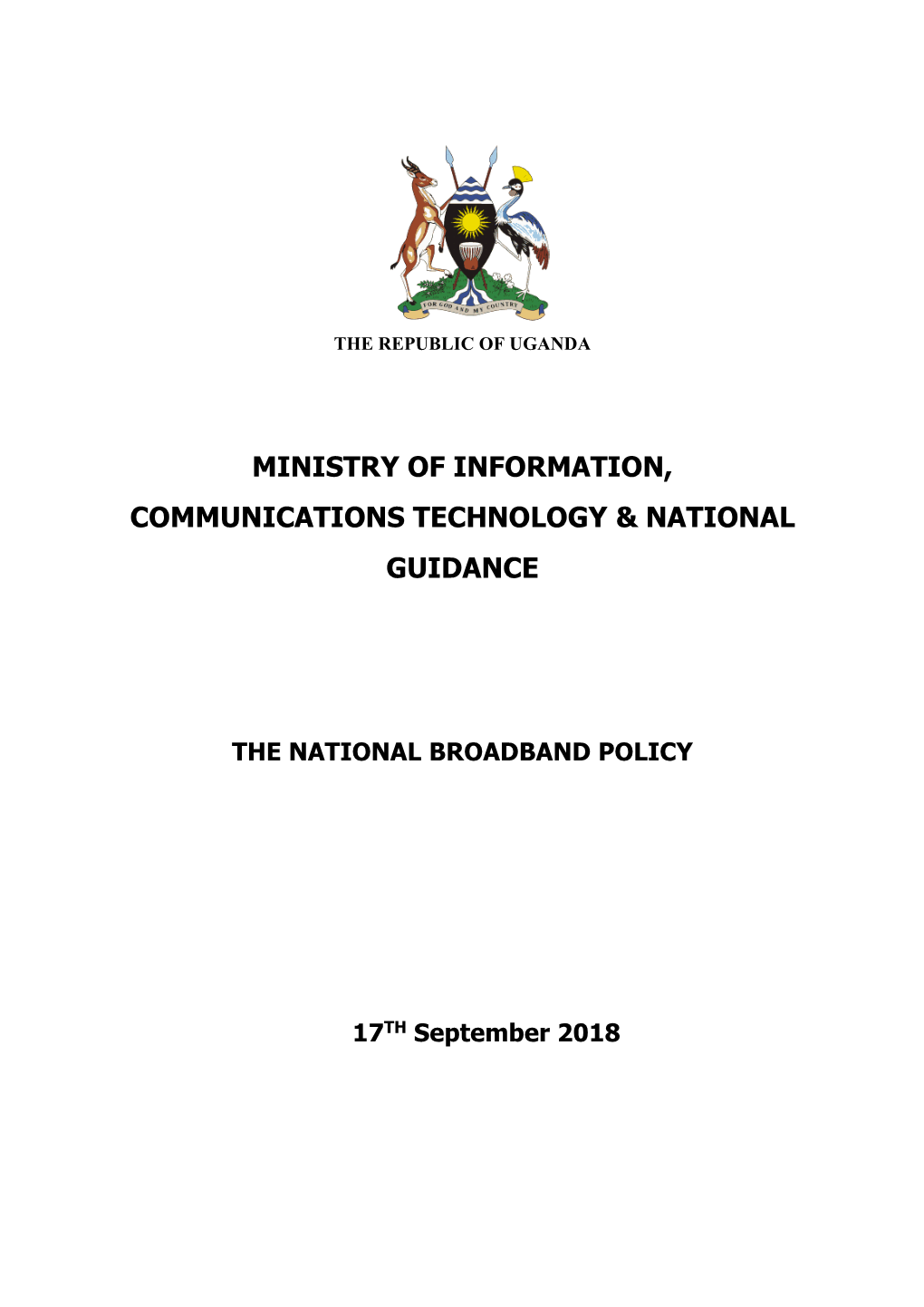 National Broadband Policy 2018