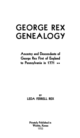 George Rex Genealogy