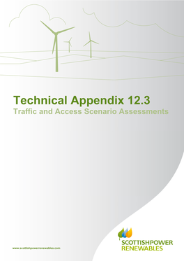 Technical Appendix 12.3 Traffic and Access Scenario Assessments