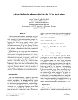 A Cross Platform Development Workflow for C/C++ Applications