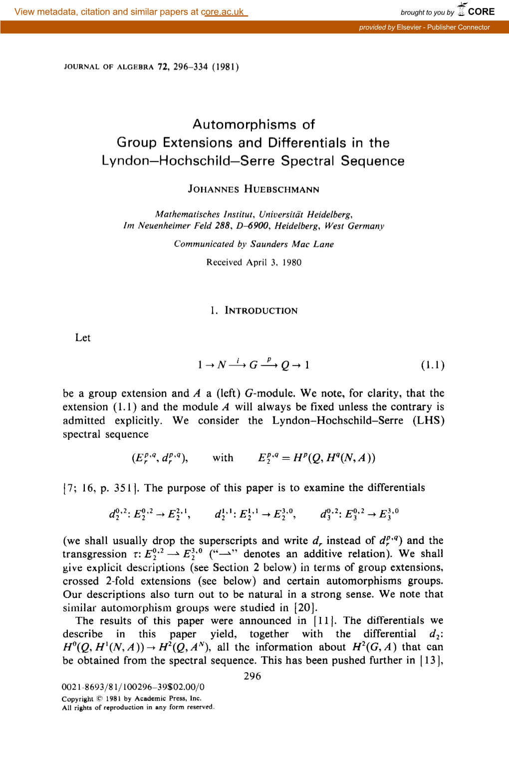 Automorphisms of Group Extensions and Differentials in the Lyndon-Hochschild-Serre Spectral Sequence