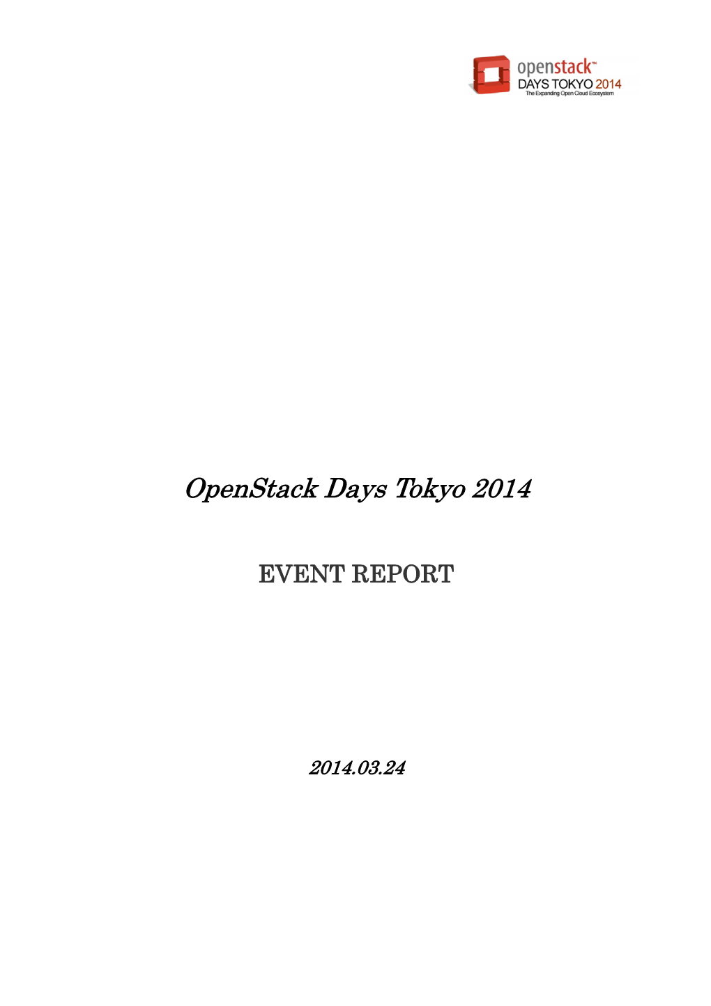 Openstack Days Tokyo 2014