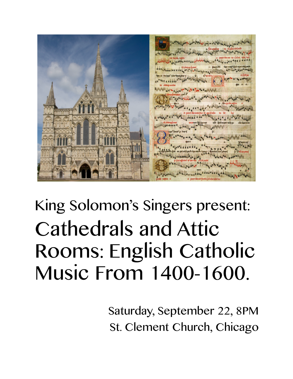 Cathedrals and Attic Rooms: English Catholic Music from 1400-1600