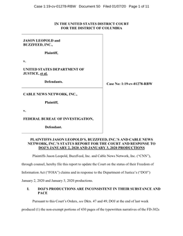 Case 1:19-Cv-01278-RBW Document 50 Filed 01/07/20 Page 1 of 11