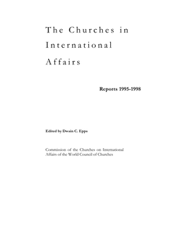 The Churches in International Affairs