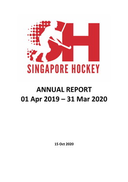 ANNUAL REPORT 01 Apr 2019 – 31 Mar 2020