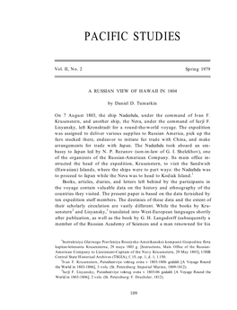 A Russian View of Hawaii in 1804