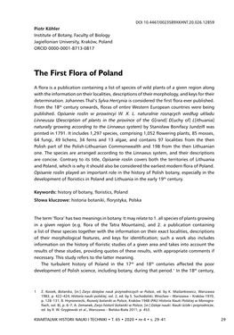 The First Flora of Poland