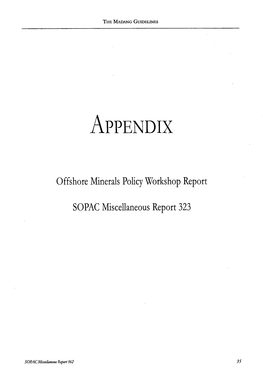 Offshore Minerals Policy Workshop, 22-26 February 1999, Madang, Papua