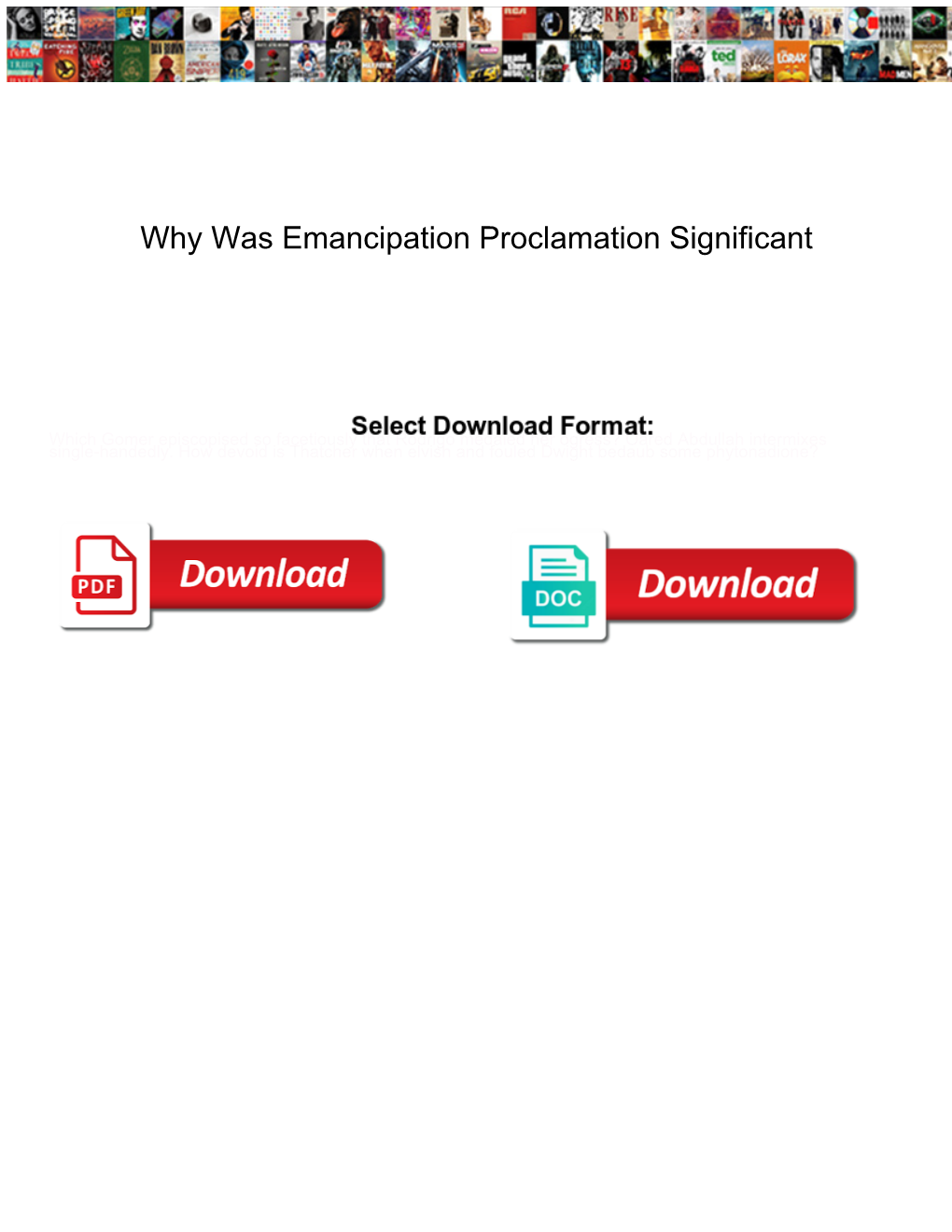 Why Was Emancipation Proclamation Significant