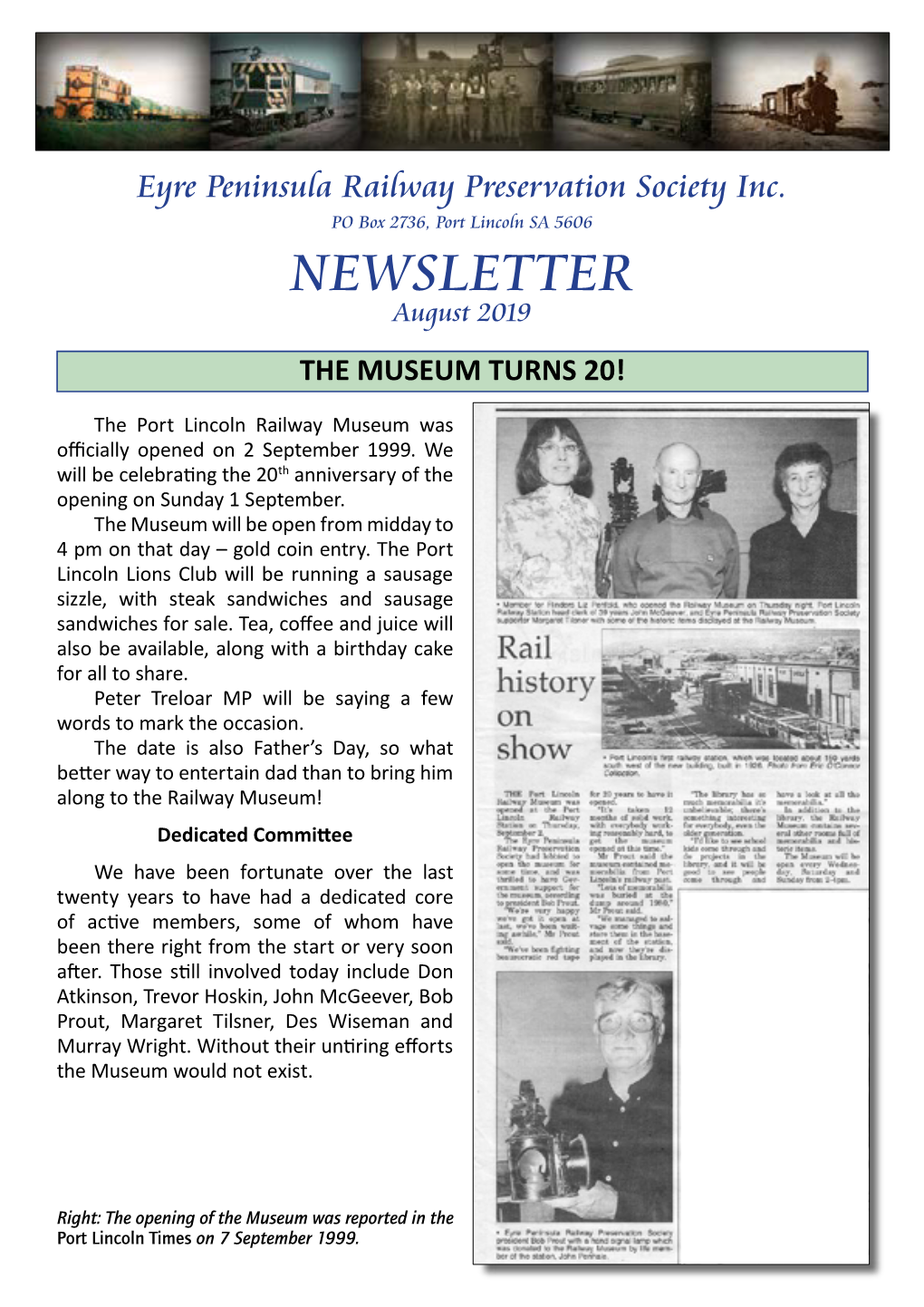 August 2019 Newsletter