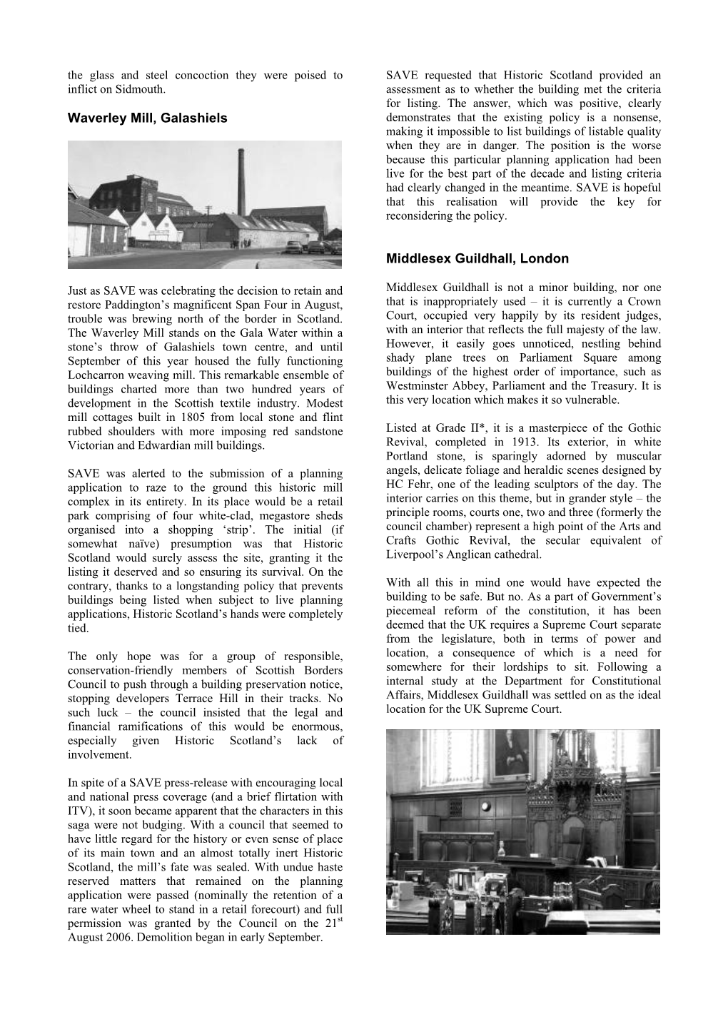 Guildhall Article Featured in SAVE's November