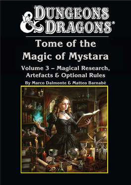 Magical Research, Artefacts & Optional Rules